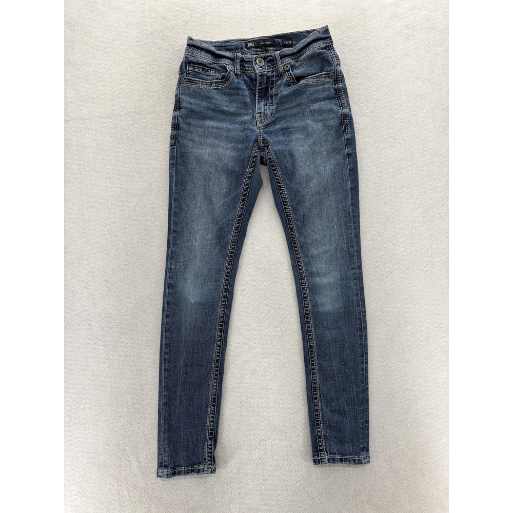 BKE Alec Skinny Jeans Mens 27x30 Blue Medium Wash Stretch Denim Slim Low Rise